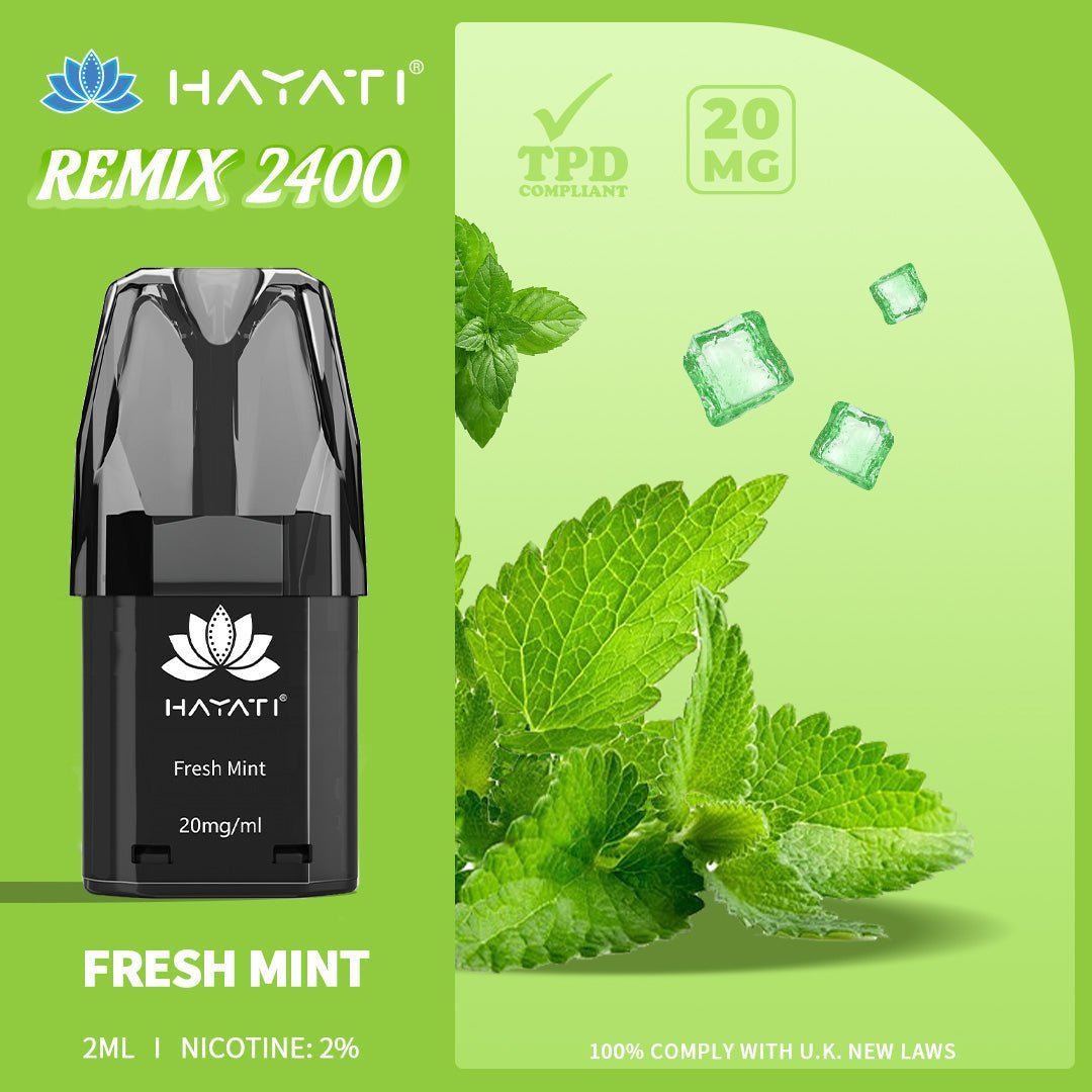 Buy Hayati Remix 2400 Puffs Replacement Pods - Fresh Mint