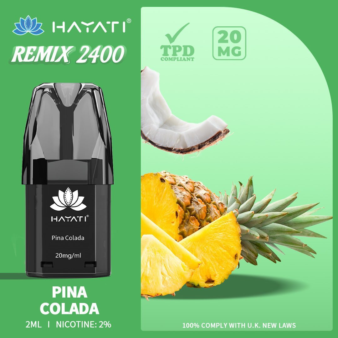 Buy Hayati Remix 2400 Puffs Replacement Pods - Pine Colada