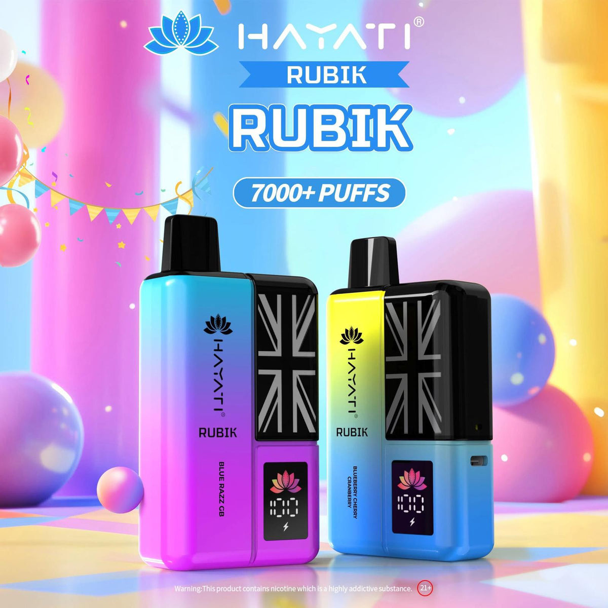 Buy Hayati Rubik 7000 Puffs Disposable Vape Kit Pack of 5 - Banana Ice
