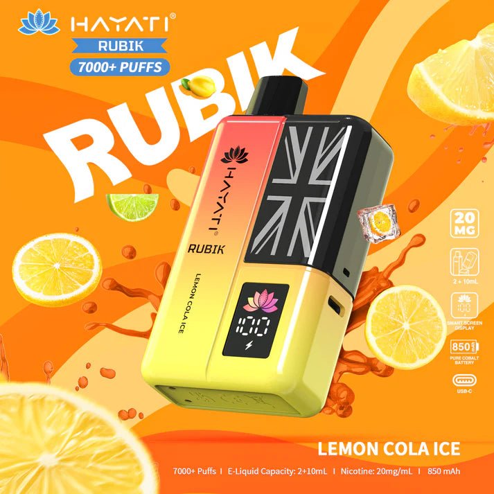 Buy Hayati Rubik 7000 Puffs Disposable Vape Kit Pack of 5 - Banana Ice