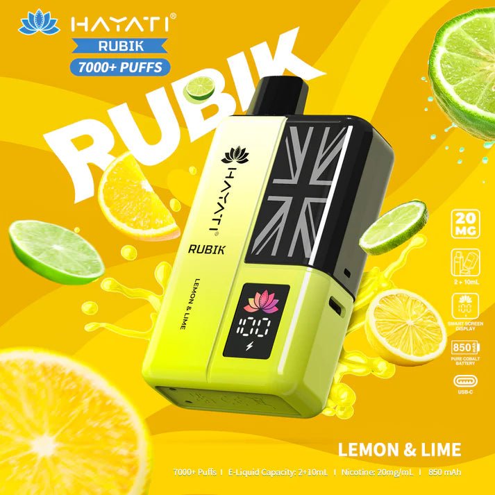 Buy Hayati Rubik 7000 Puffs Disposable Vape Kit Pack of 5 - Banana Ice
