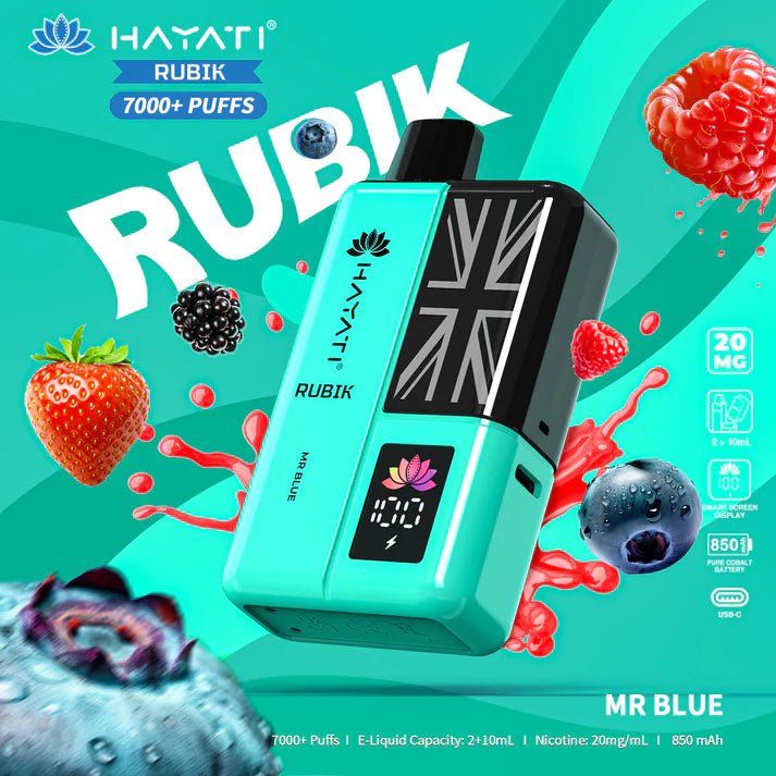 Buy Hayati Rubik 7000 Puffs Disposable Vape Kit Pack of 5 - Banana Ice