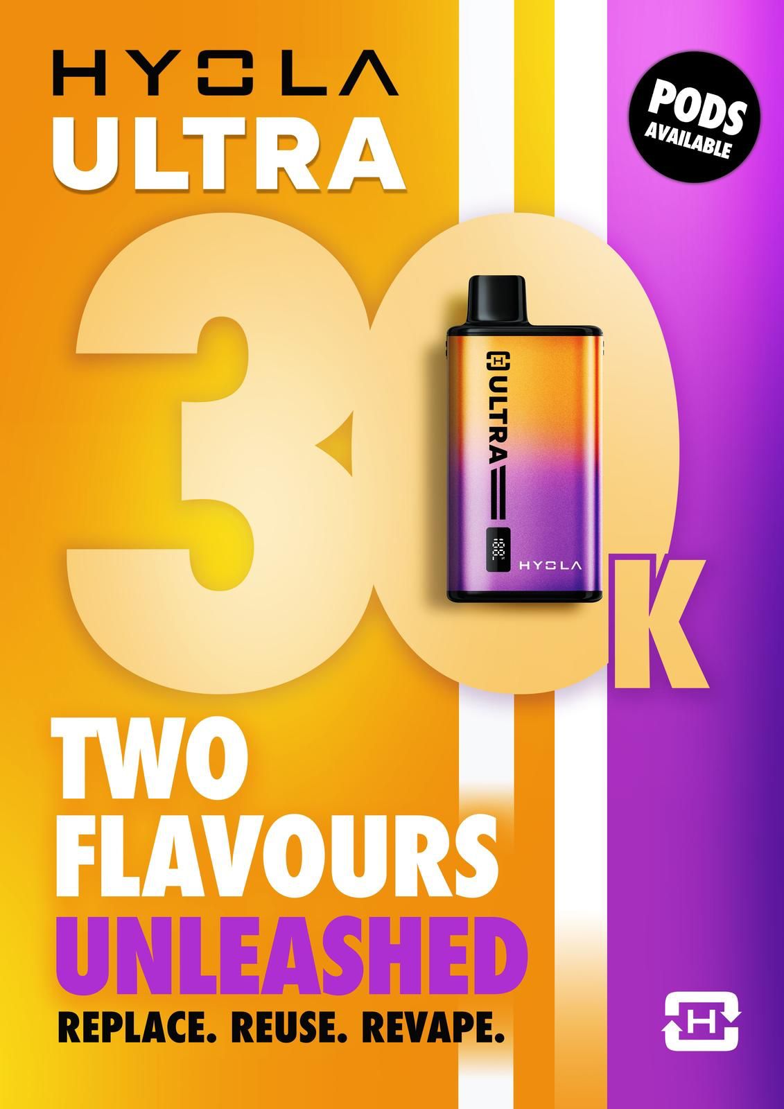 Buy Hyola Ultra 30k Prefilled Pod Vape Kit Pack of 5 - Yellow Edition