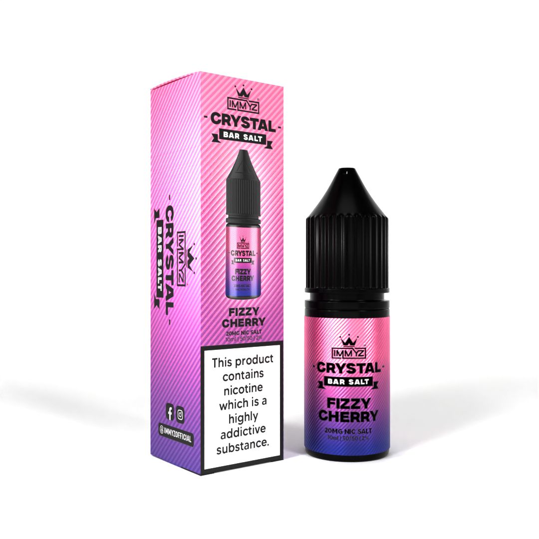 Buy IMMYZ Crystal Bar Nic Salt 10ml E - liquid Pack of 10 - Fizzy Cherry