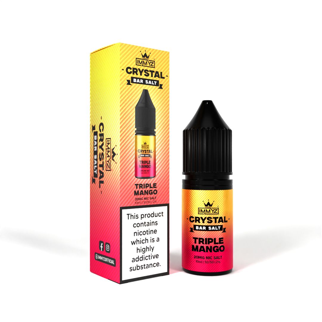 Buy IMMYZ Crystal Bar Nic Salt 10ml E - liquid Pack of 10 - Triple Mango