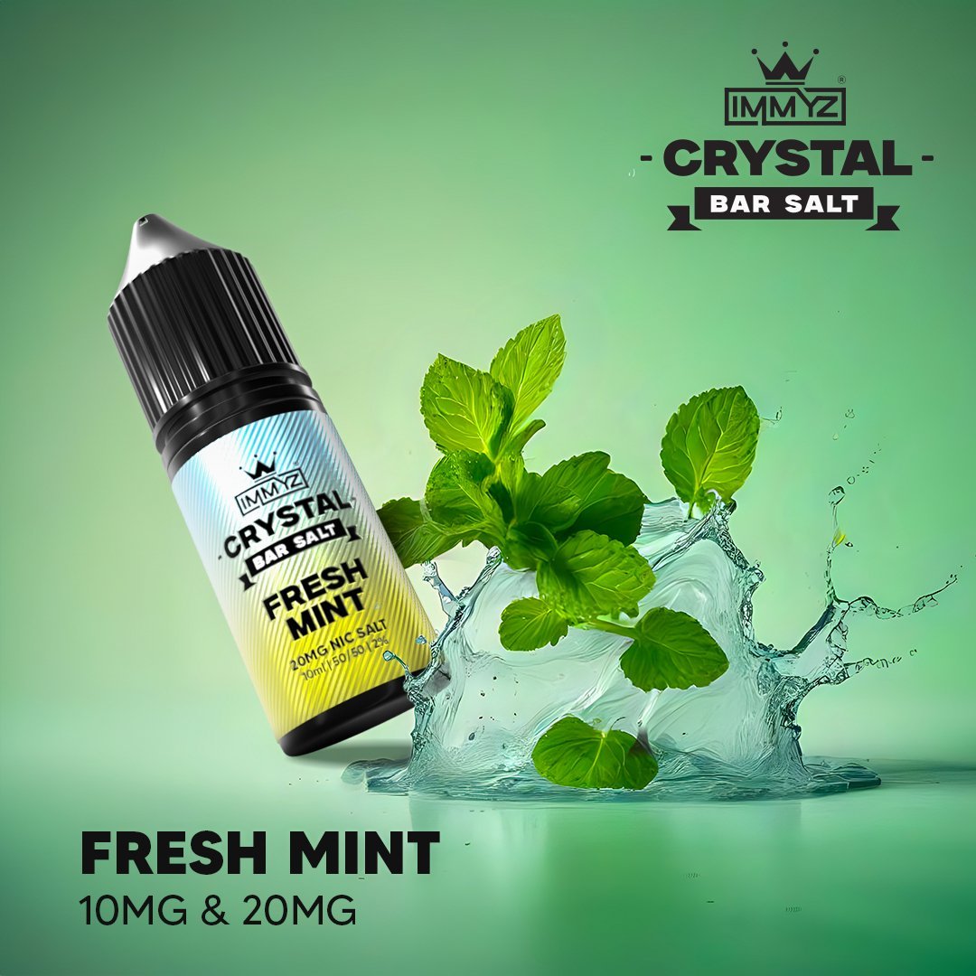 Buy IMMYZ Crystal Bar Nic Salt 10ml E - liquid Pack of 10 - Fresh Mint