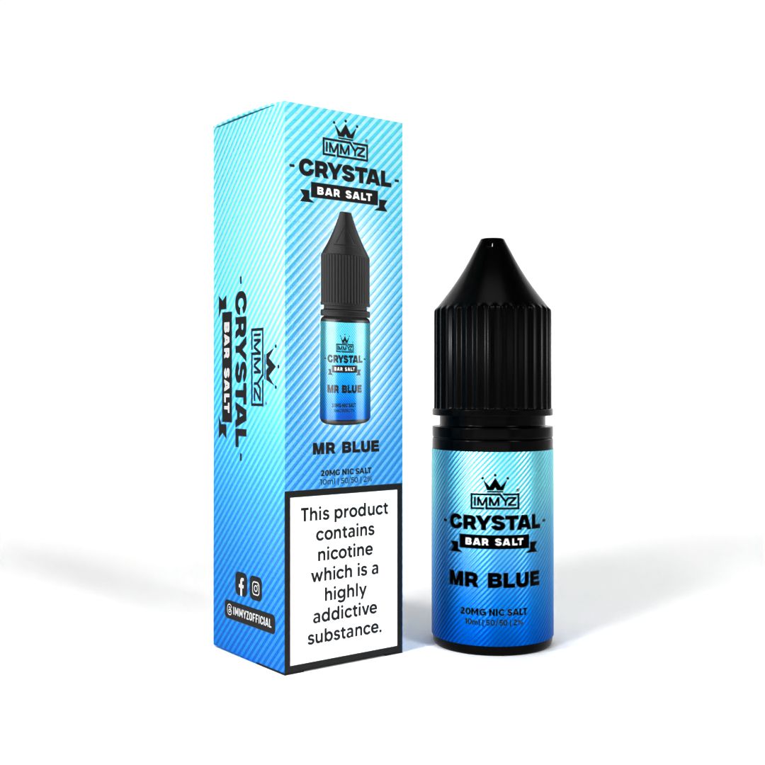 Buy IMMYZ Crystal Bar Nic Salt 10ml E - liquid Pack of 10 - Mr Blue