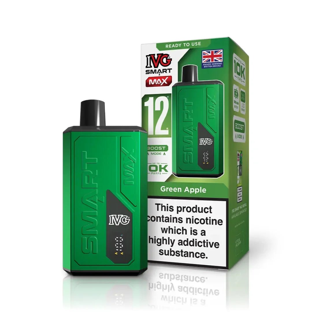 Buy IVG Smart Max 10k Prefilled Pod Kit Pack of 5 - Green Apple