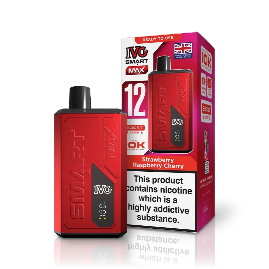 Buy IVG Smart Max 10k Prefilled Pod Kit Pack of 5 - Strawberry Raspberry Cherry