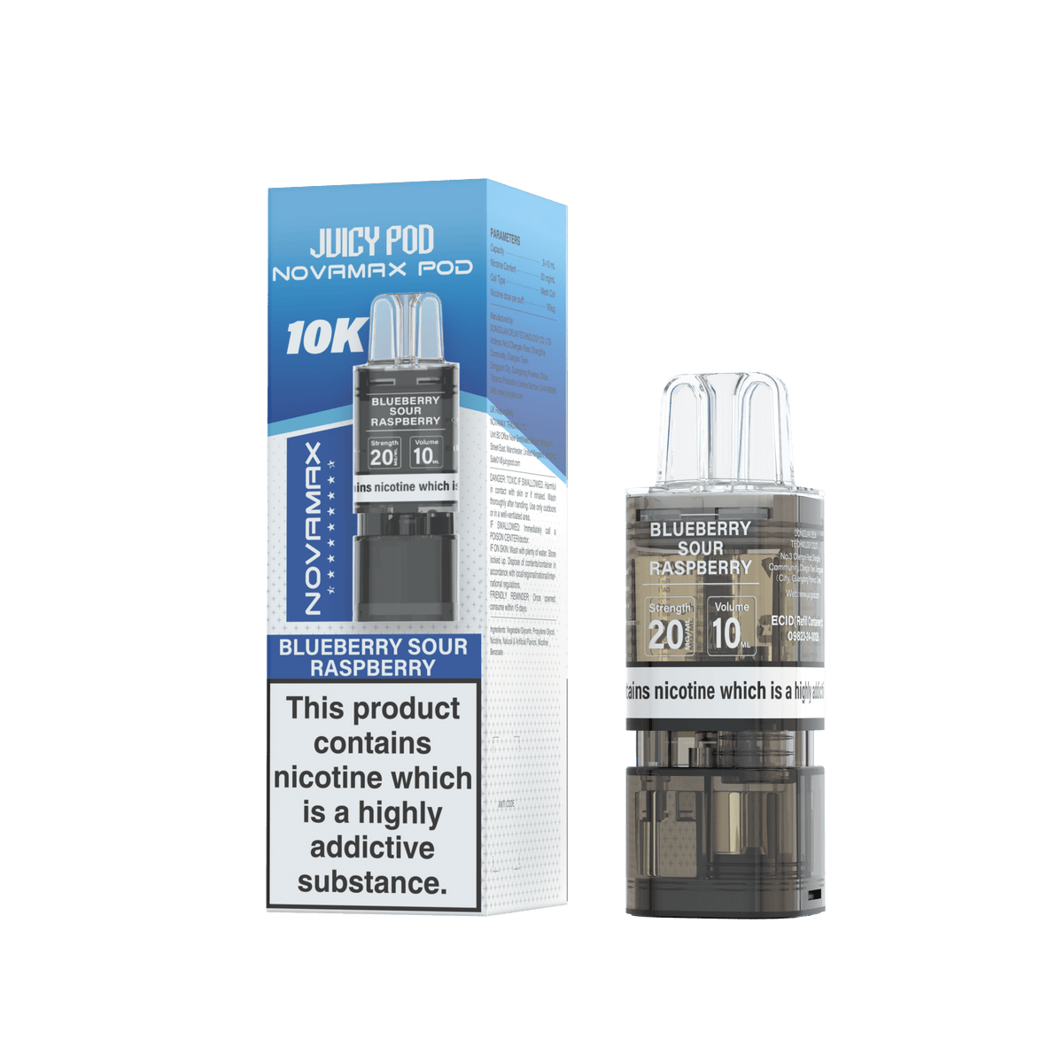 Buy Juicy Pod Novamax 10k Replacement Pods Pack of 5 - Blueberry Sour Raspberry