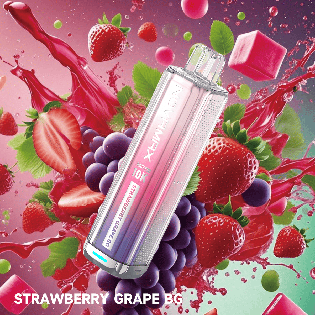 Buy Juicy Pod NovaMax 10k Vape Pod Kit - 5 Pack - Strawberry Grape GB