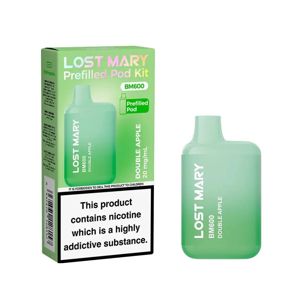 Buy Lost Mary BM600 Prefilled Pod Vape Kit Box of 10 - Double Apple