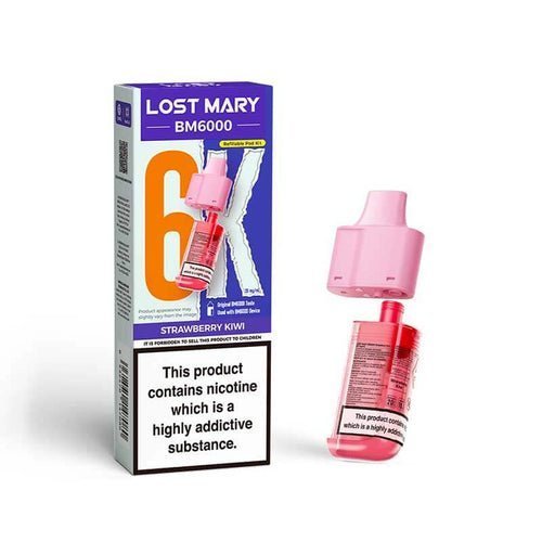 Buy Lost Mary BM6000 Prefilled Pods Pack of 5 - Strawberry Kiwi