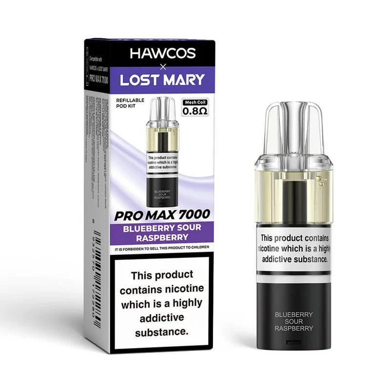 Buy Lost Mary x Hawcos Pro Max 7000 Replacement Pods Pack of 5 - Blueberry Sour Raspberry
