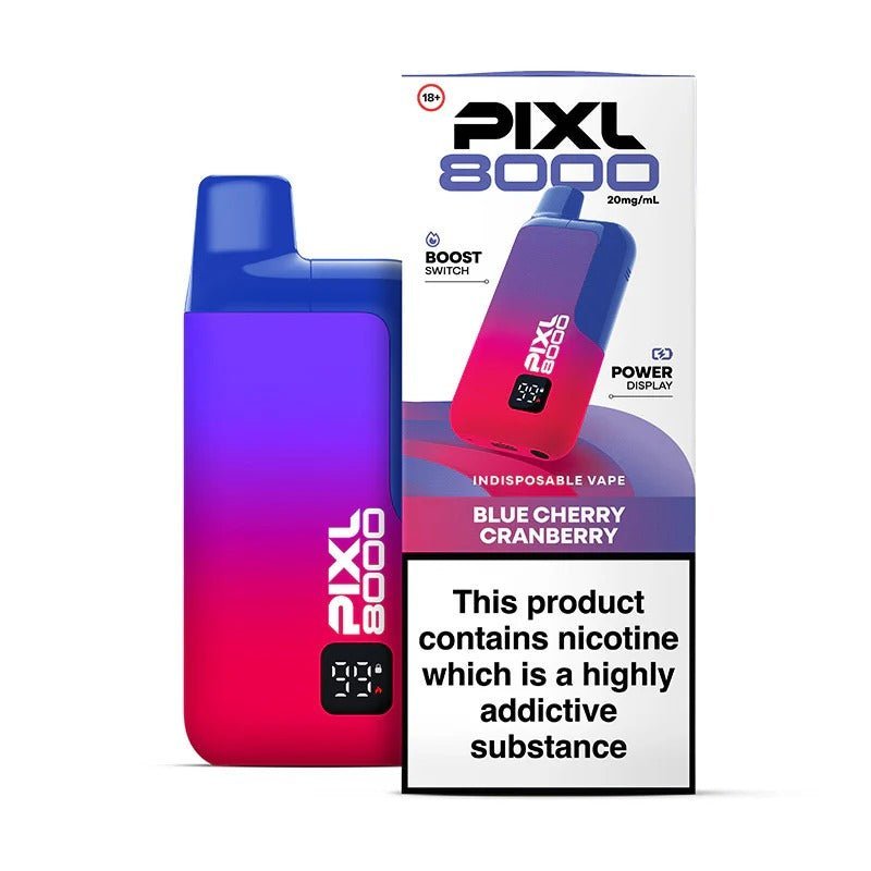 Buy PIXL 8000 Prefilled Pod Vape Kit pack of 5 - Blue Cherry Cranberry