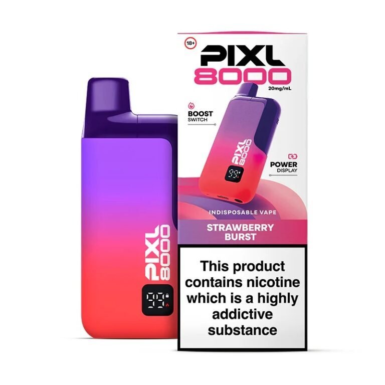 Buy PIXL 8000 Prefilled Pod Vape Kit pack of 5 - Strawberry Burst
