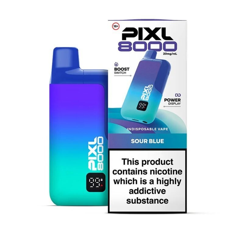 Buy PIXL 8000 Prefilled Pod Vape Kit pack of 5 - Sour Blue