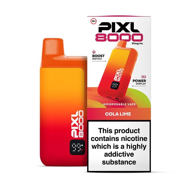 Buy PIXL 8000 Prefilled Pod Vape Kit pack of 5 - Cola Lime