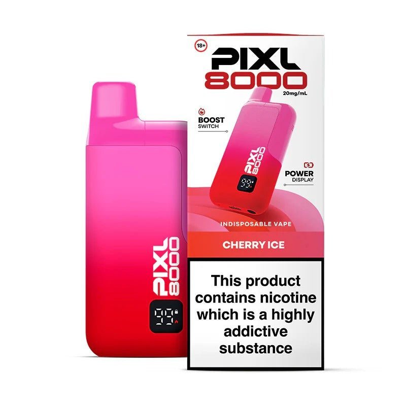 Buy PIXL 8000 Prefilled Pod Vape Kit pack of 5 - Cherry Ice