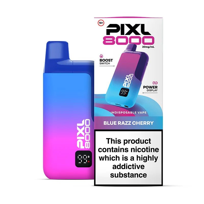 Buy PIXL 8000 Prefilled Pod Vape Kit pack of 5 - Blue Razz Cherry