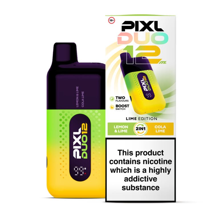 Buy Pixl Duo 12000 Disposable Vape Box of 5 - Lime Edition