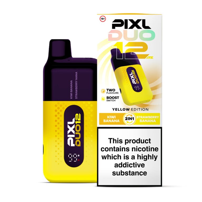 Buy Pixl Duo 12000 Disposable Vape Box of 5 - Yellow Edition