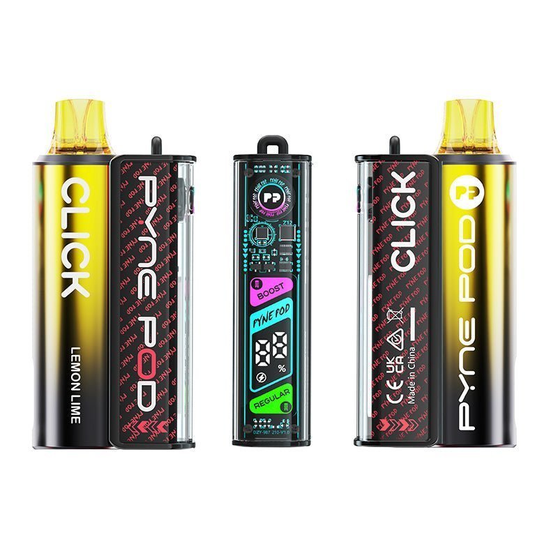 Buy Pyne Pod Click 10K Prefilled Pod Vape Kit - Box of 5 - Lemon Lime
