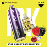 Buy Pyne Pod Click 10k Replacement Pods Box of 5 - Sour Cherry Raspberry Ice