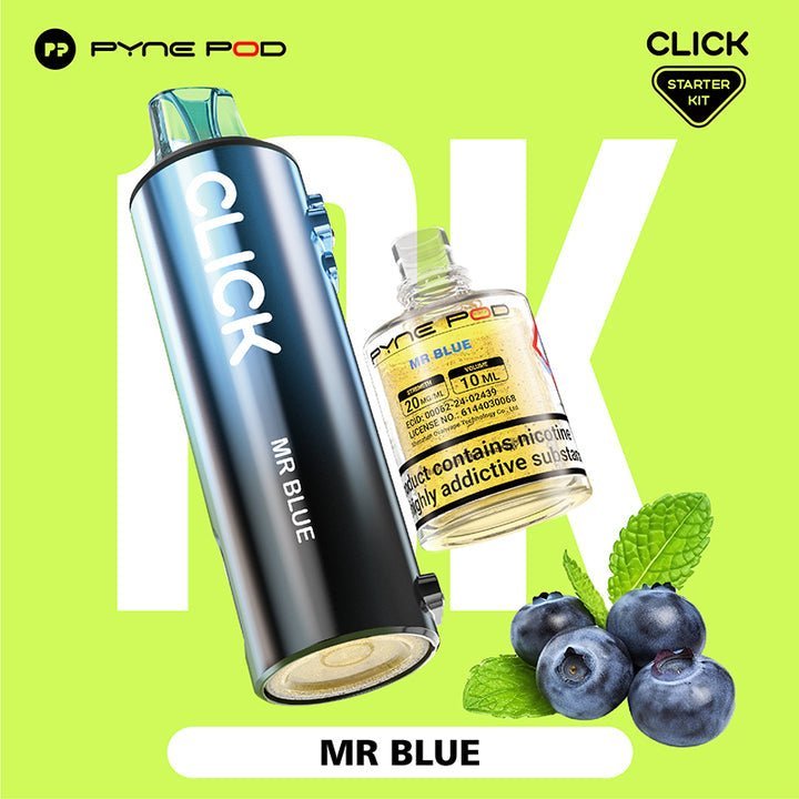 Buy Pyne Pod Click 10k Replacement Pods Box of 5 - Mr Blue