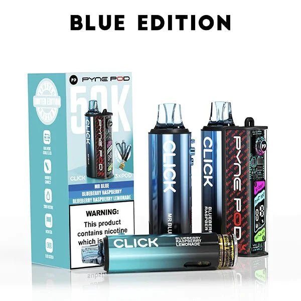 Buy Pyne Pod Click 50k Prefilled Pod Vape Kit Box of 5 - Blue Edition