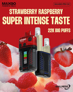 Buy RELX Maxgo 22k Disposable Vape Box of 5 - Strawberry Raspberry