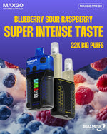Buy RELX Maxgo 22k Disposable Vape Box of 5 - Blueberry Sour Raspberry