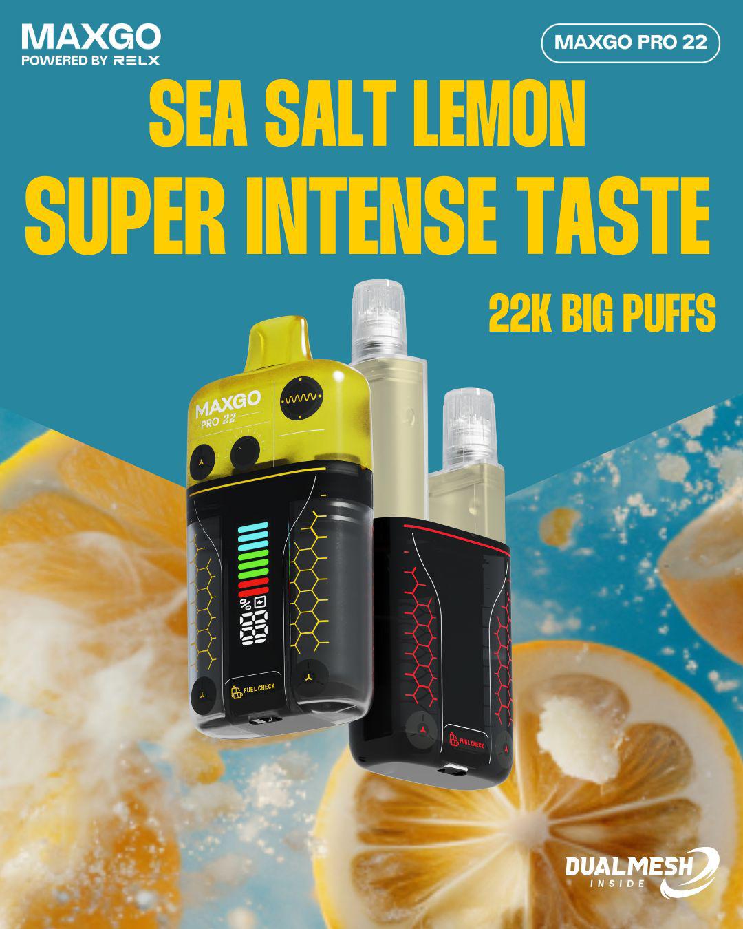 Buy RELX Maxgo 22k Disposable Vape Box of 5 - Sea Salt Melon