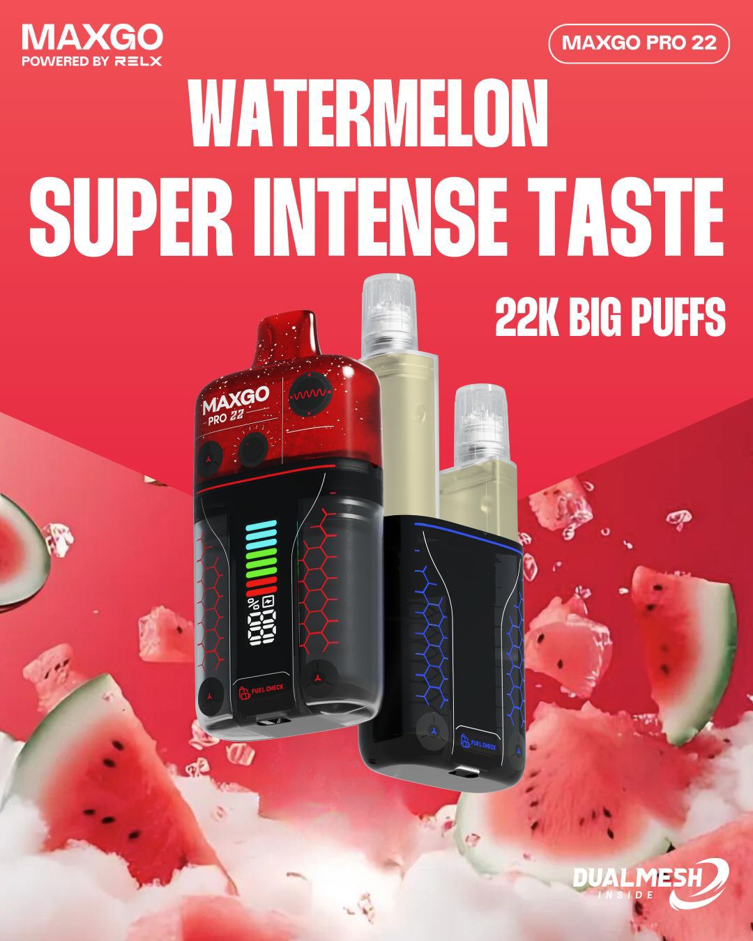 Buy RELX Maxgo 22k Disposable Vape Box of 5 - Watermelon