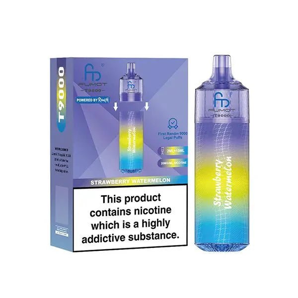 R&M Fumot T9000 Prefilled Vape Pack of 5 - Strawberry Watermelon