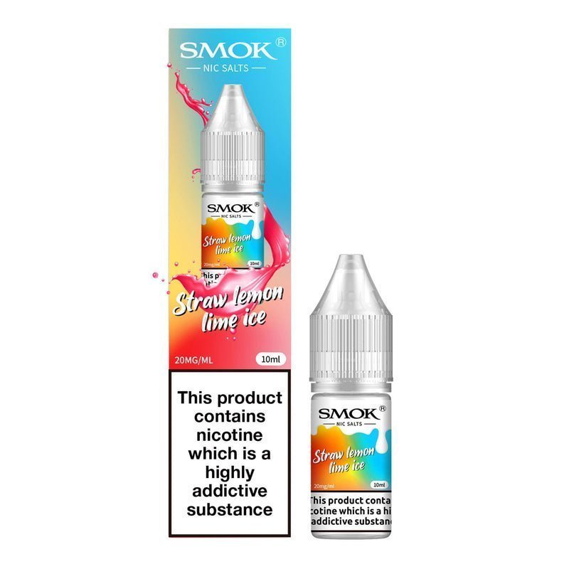 Buy Smok Nic Salts 10ml E - liquids - Box of 10 - Straw Lemon Lime Ice