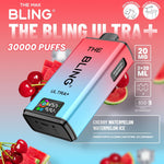 Buy The Bling Ultra Plus 30k Prefilled Vape Pod Kit Box of 5 - Cherry Watermelon/Watermelon Ice