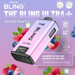 Buy The Bling Ultra Plus 30k Prefilled Vape Pod Kit Box of 5 - Blueberry Cotton Candy/Raspberry Cotton Candy