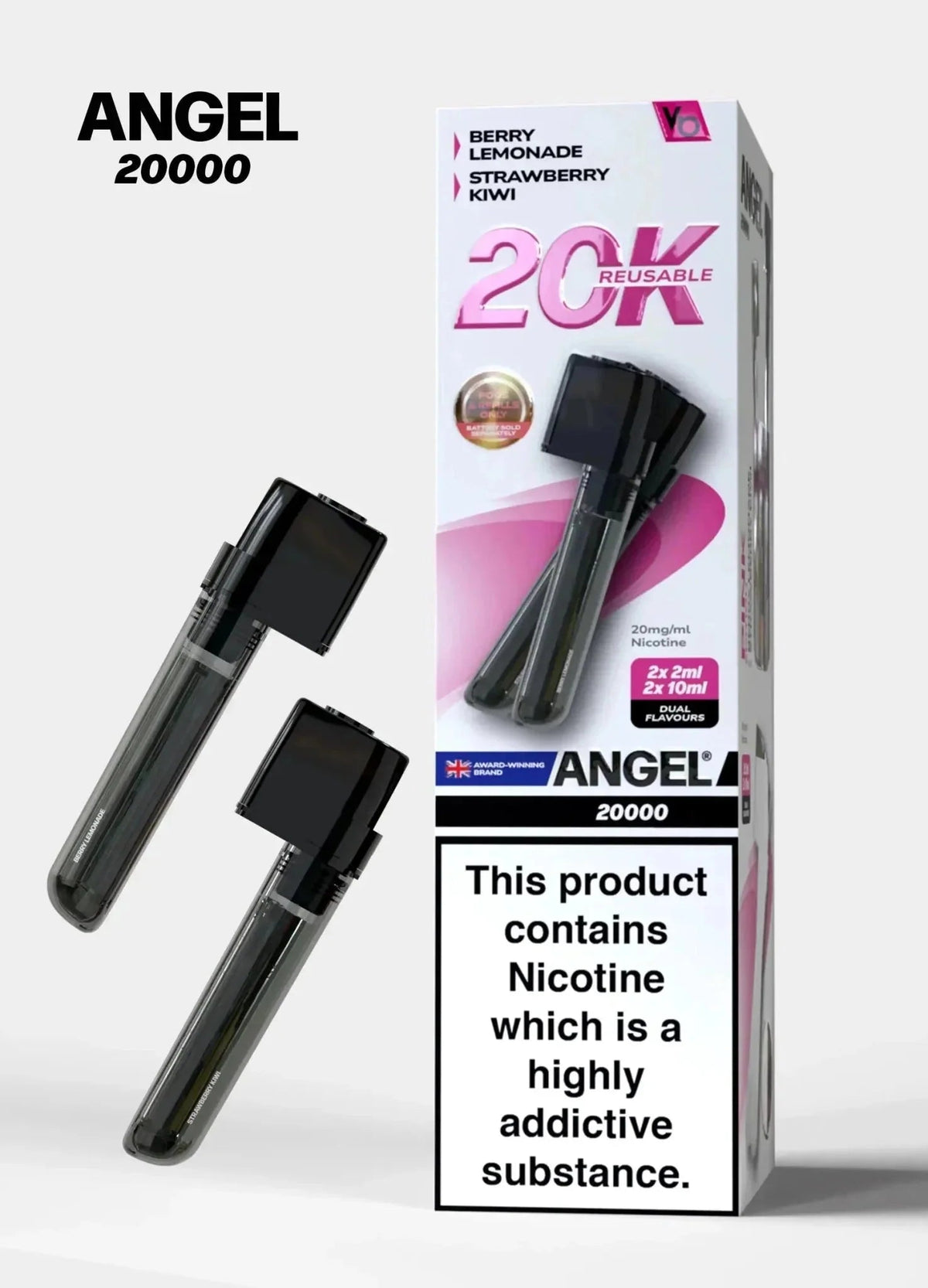 Buy Vapes Bars Angel 20000 Prefilled Pods Box of 5 - Pink Edition