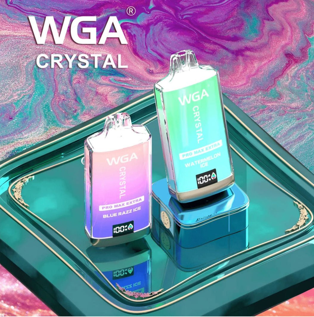 Buy WGA Crystal Pro Max 15000 Puffs Disposable Vape Box Of 10 - Banana Ice