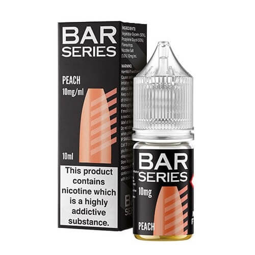 Buy Bar Series Nic Salt 10ml E - Liquid - Pack of 10 - Peach