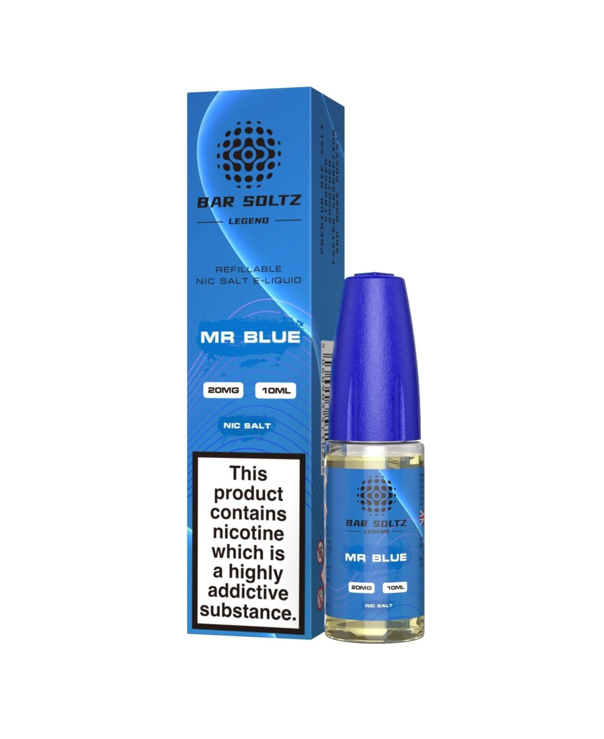Buy Bar soltz 10ml Nic Salt Pack of 10 - Mr Blue