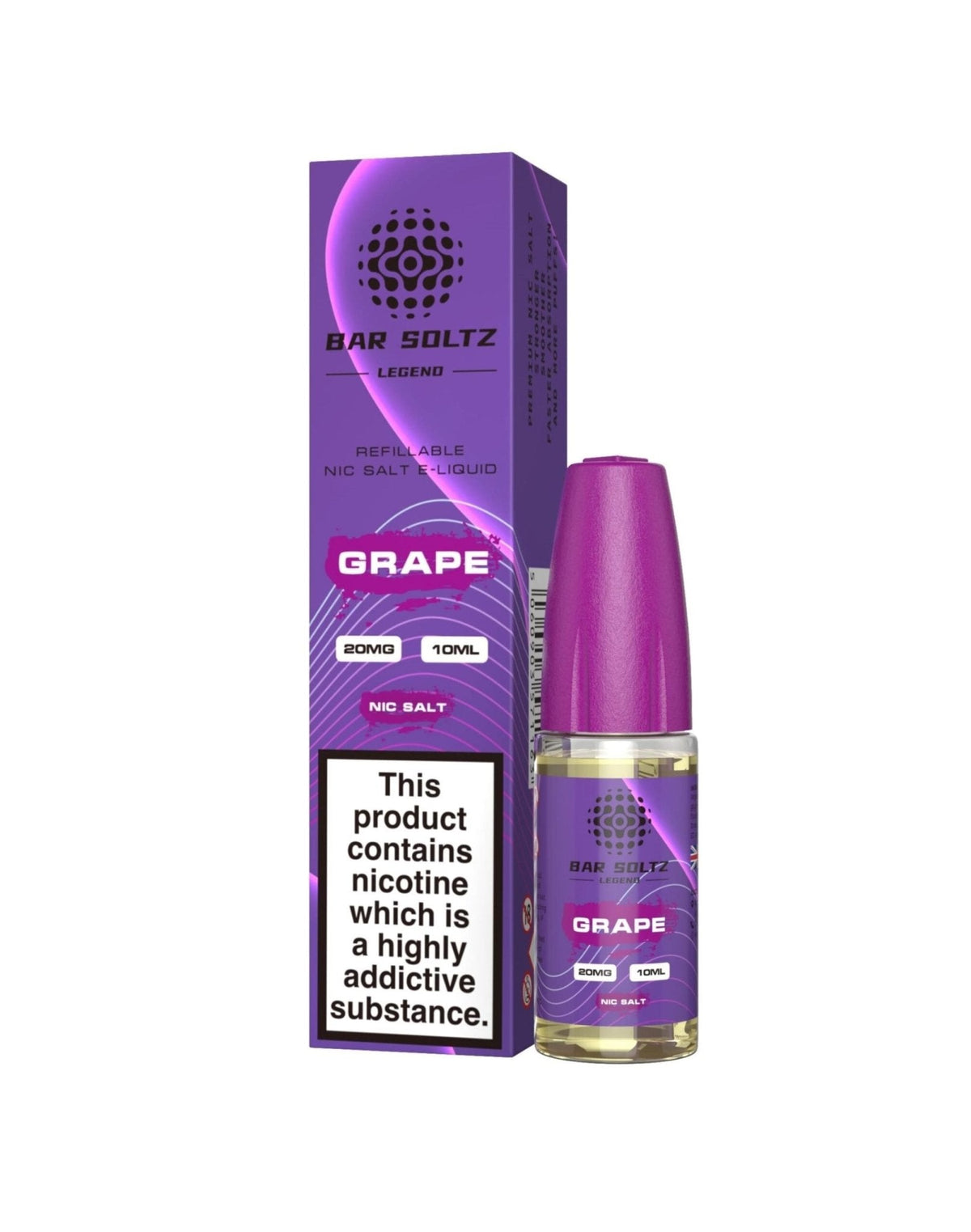 Buy Bar soltz 10ml Nic Salt Pack of 10 - Grape