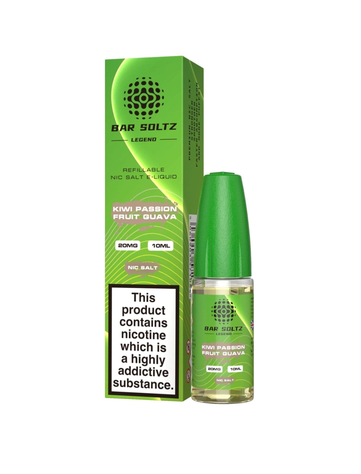 Buy Bar soltz 10ml Nic Salt Pack of 10 - Kiwi Passion Fruit