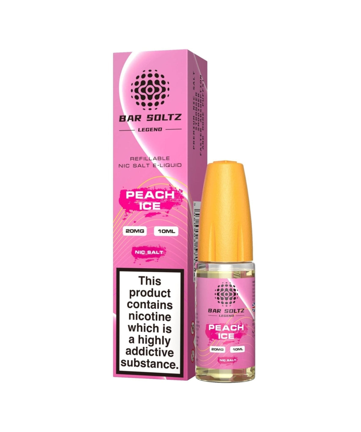 Buy Bar soltz 10ml Nic Salt Pack of 10 - Peach Ice