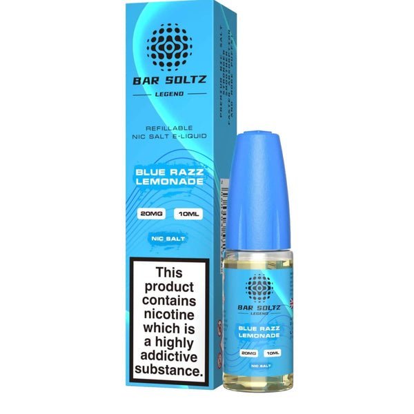 Buy Bar Soltz Legend Nic Salts 10ml E - liquids - Box of 10 - Blue Razz Lemonade