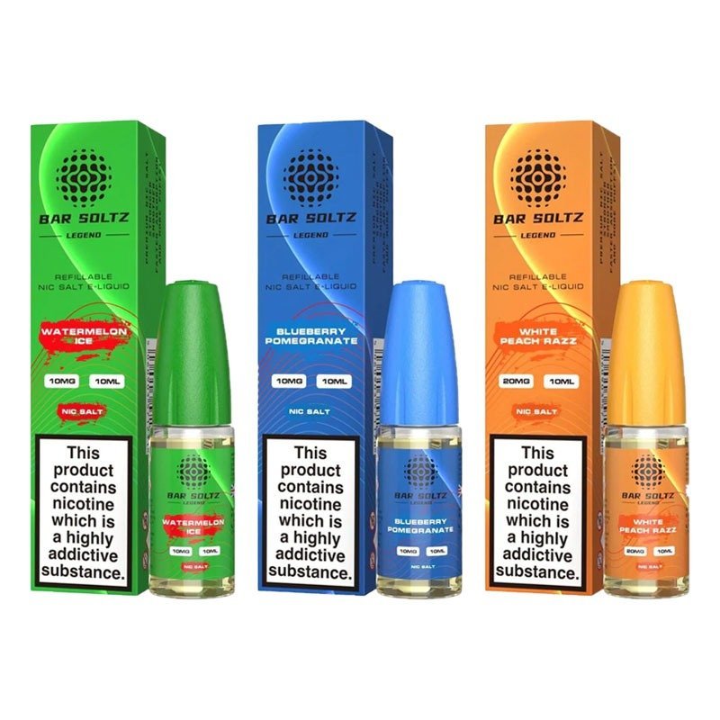 Buy Bar Soltz Legend Nic Salts 10ml E - liquids - Box of 10 - Grape