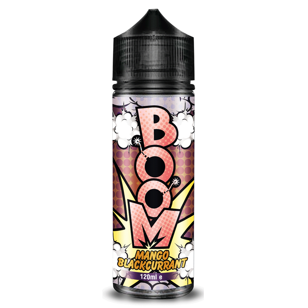 Buy Boom 100ml E - liquids Shortfill - Mango Blackcurrant