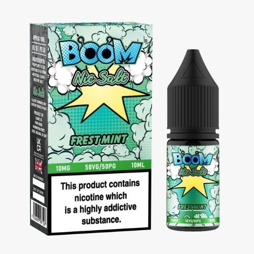 Buy Boom Nic Salts 10ml E - liquids - Box of 10 - Fresh Mint