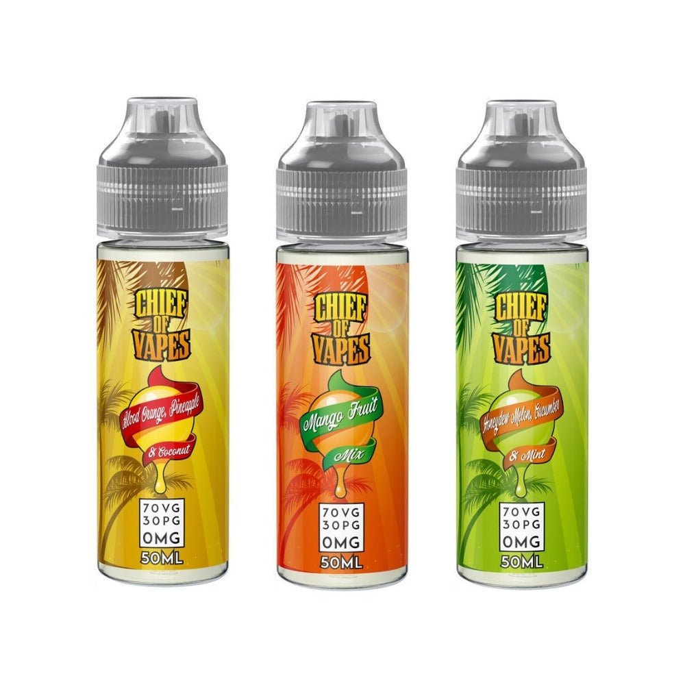 Buy Chief Of Vapes - Fireball - 50ml E - liquids Shortfill - Blood Orange Pineapple and Coconut